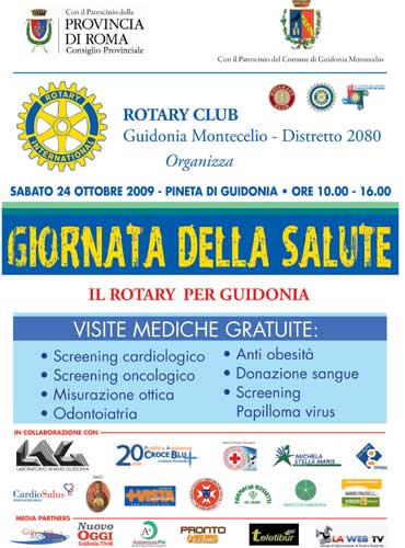 Giornata della Salute organizzata dal Rotary di Guidonia