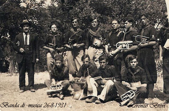 Banda Musicale di Montecelio 1931 foto di Lorenzo Brevi