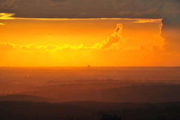 Tramonti verso Roma visti da Montecelio foto di Giovanni Coccia
