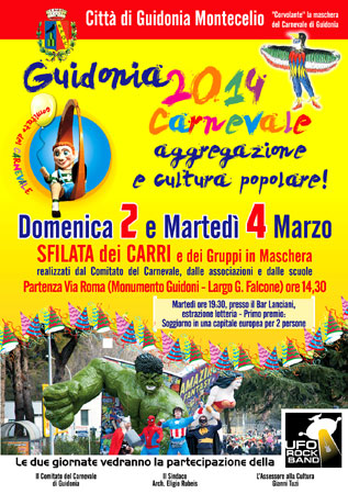 Carnevale Guidonia 2014-Sfilata Carri e Gruppi in Maschera