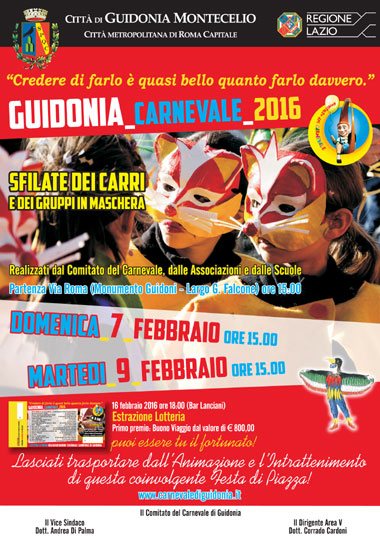 Carnevale a Guidonia 2016 - Sfilata carri allegorici e gruppi mascherati