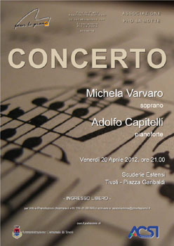 Michela Varvaro e Adolfo Capitelli in Concerto a Tivoli