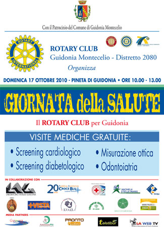 Giornata della Salute a Guidonia 17 Ottobre 2010 organizzata dal Rotary di Guidonia Montecelio presso la pineta di Guidonia