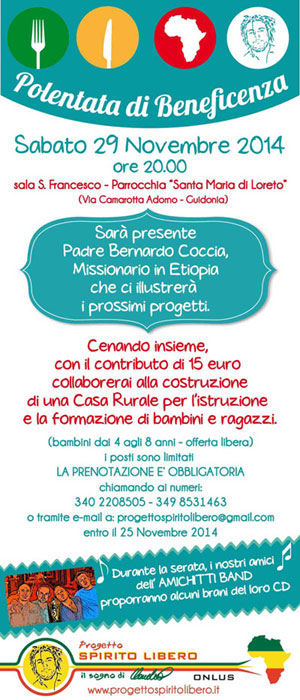 Polentata di beneficenza a Guidonia presso parrocchia Santa Maria di Loreto