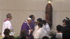 Papa Francesco a Guidonia nella chiesa di Setteville Nord Marcosimone