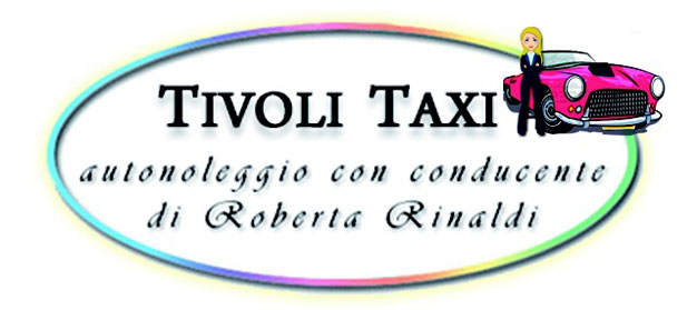Tivoli Taxi di Roberta Rinaldi Autonoleggio con conducente Taxi  opera nelle zone di Guidonia Tivoli Roma Castel Madama Marcellina Palombara Sabina Oricola Pereto Vicovaro San Polo dei Cavalieri L'Aquila tutta la provincia di Roma e tutta la provincia dell'Aquila. I nostri servizi sono: Auto con autista a disposizione, Organizzazione e transfert in occasione di congressi e meeting, Servizi di rappresentanza aziendali, Trasferimenti anche di pi giorni in tutta Italia, Itinerari turistici consigliati o a richiesta, Consegna e ritiro pacchi, plichi, documenti,lettere, Transfert serali per spettacoli, cinema,teatro, discoteche, Servizi fiduciari, Transferimenti da e per stazioni, aeroporti, porti, Accompagnamento per visite mediche ed esami, specialistici.